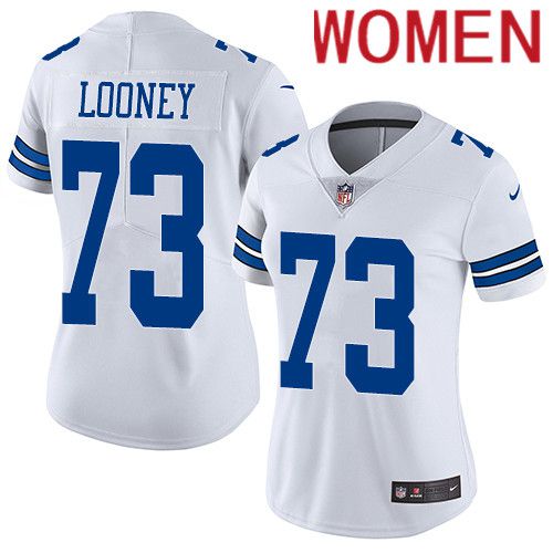 Women Dallas Cowboys #73 Joe Looney Nike White Vapor Limited NFL Jersey->women nfl jersey->Women Jersey
